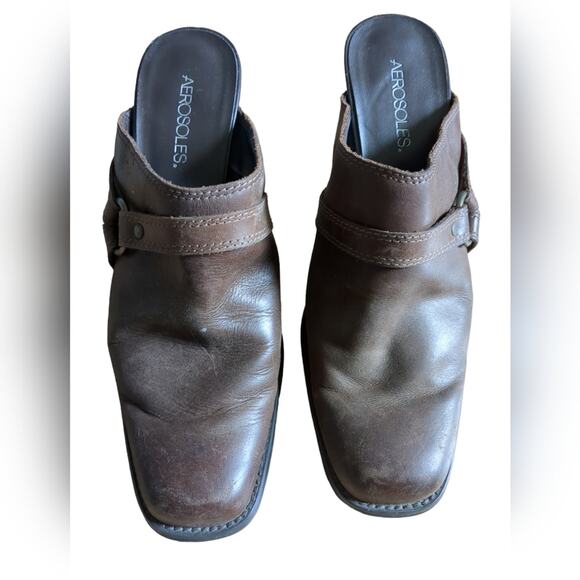 Aerosoles Leather Mules SZ 10 US - Picture 1 of 4